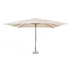 ATTOL Parasol 400×300 cm in Cream Polyester Fabric with Wooden Pole