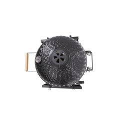 NATERIAL Drago Kamado Ceramic Charcoal Barbecue, Black ⌀46 cm with Cover