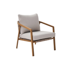 NATERIAL Gaia 4-Seater Low Lounge Set in Aluminium and Natural-Effect Resin