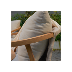 NATERIAL Gaia 4-Seater Low Lounge Set in Aluminium and Natural-Effect Resin