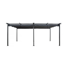 Metal Pergola with Retractable Roof – 3 x 6 m – Anthracite