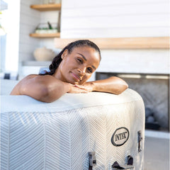 Inflatable Spa – INTEX – Chevron 4 Seater + Thermal Cover – CLEARANCE