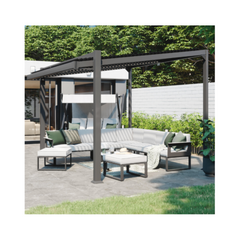 NATERIAL Odyssea Grey Garden Set, 7 People