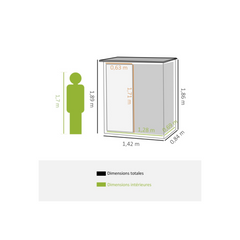 Garden Shed 1.2 m² – Compact Cabin with Lockable Door
