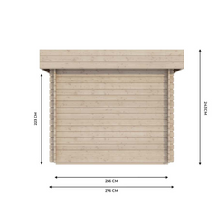 ROVETO Wooden Motorcycle Shelter 12 m² – 28 mm