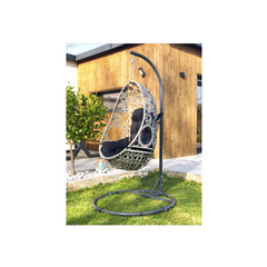Samoa Hanging Garden Swing in Ecru Woven Resin – DCB GARDEN