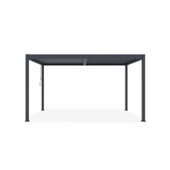 PIANA Self-Supporting Bioclimatic Pergola 4x3m Grey Aluminium – Adjustable Louvres – Self-Supporting Pergola 3×4 m