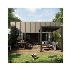 NATERIAL Clima Self-Supporting Bioclimatic Pergola, Grey Aluminium, 5.08 m²