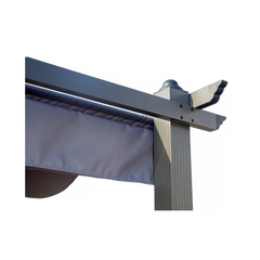 Aluminium Pergola with Retractable Roof – 3 x 4 m – Anthracite Grey