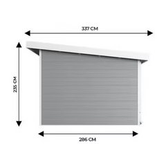 SINTRA Composite Garden Shed – 9 m² Light Grey – Factory Price – CLEARANCE