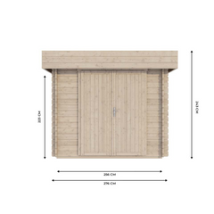 ROVETO Wooden Motorcycle Shelter 12 m² – 28 mm
