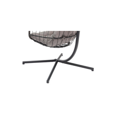 Egg-Shaped Hanging Garden Chair in Anthracite Grey Steel