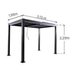 NATERIAL Clima Self-Supporting Bioclimatic Pergola, Grey Aluminium, 5.08 m²