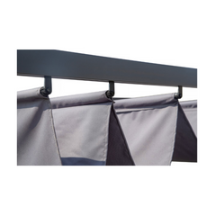 Aluminium Pergola with Retractable Roof – 3 x 4 m – Anthracite Grey