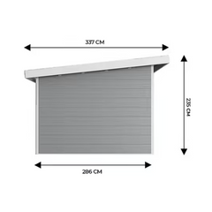SINTRA Composite Garden Shed – 9 m² Light Grey – Factory Price – CLEARANCE
