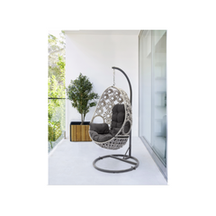 Samoa Hanging Garden Swing in Ecru Woven Resin – DCB GARDEN