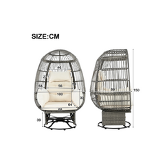 Woven Resin Hanging Chair – 360° Rotation and Tilt Function