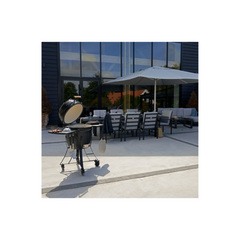 NATERIAL Drago Kamado Ceramic Charcoal Barbecue, Black ⌀46 cm with Cover