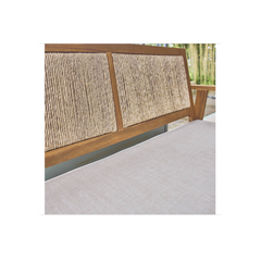 BOHEMIA 4-Seater Wood and Vertical Cane Garden Set