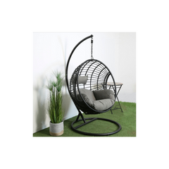 SOUTH BEACH Black Resin Hanging Chair
