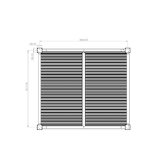 NATERIAL Clima Self-Supporting Bioclimatic Pergola, Grey Aluminium, 9.69 m²
