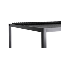 Black Bioclimatic Pergola, Aluminium and Steel, 3x3m, Adjustable Louvres