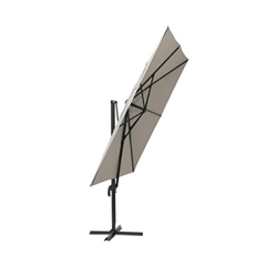 NATERIAL Aura Square Cantilever Parasol, Taupe, L.286 x W.286 cm