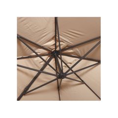WIMEREUX Rectangular Cantilever Parasol, Beige 3x4m + Weighted Tiles 50x50cm + 50X50CM TILES