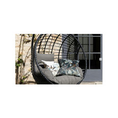 SOUTH BEACH Black Resin Hanging Chair