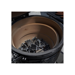 NATERIAL Drago Kamado Ceramic Charcoal Barbecue, Black ⌀46 cm with Cover