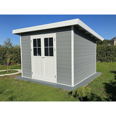 SINTRA Composite Garden Shed – 9 m² Light Grey – Factory Price – CLEARANCE