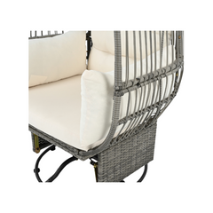 Woven Resin Hanging Chair – 360° Rotation and Tilt Function