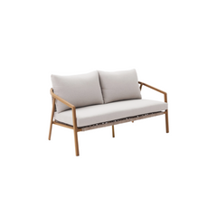 NATERIAL Gaia 4-Seater Low Lounge Set in Aluminium and Natural-Effect Resin