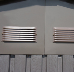 Wood-Effect Metal Garden Shed