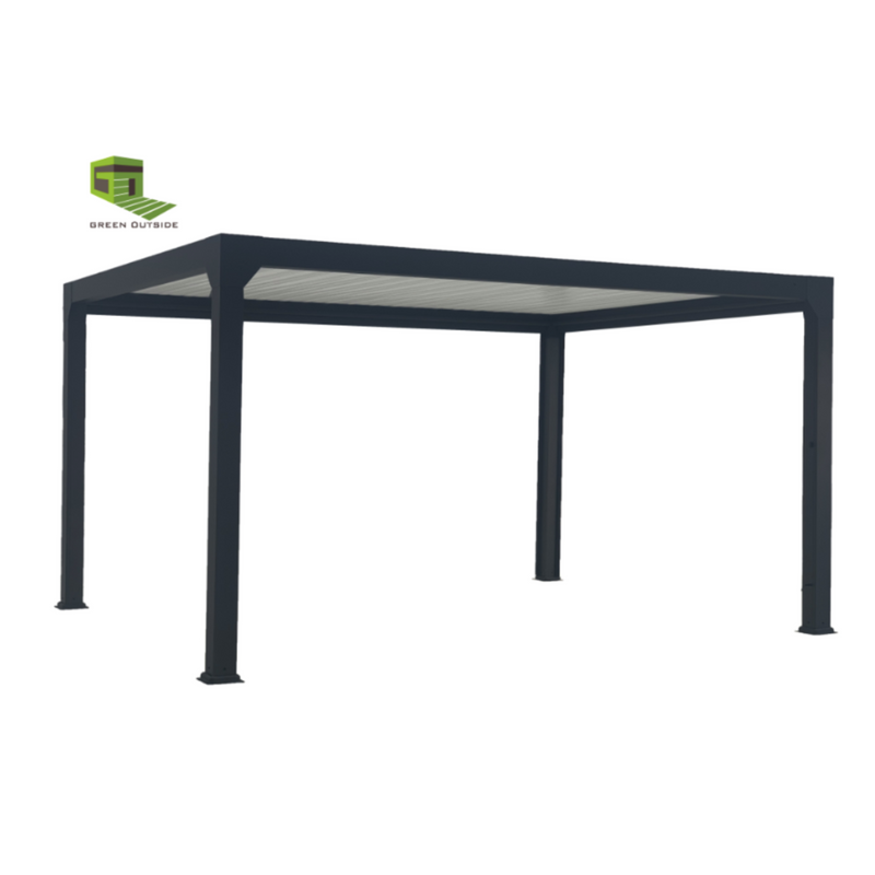 Menea Aluminium Bioclimatic Pergola 5×3 Motorised, Black