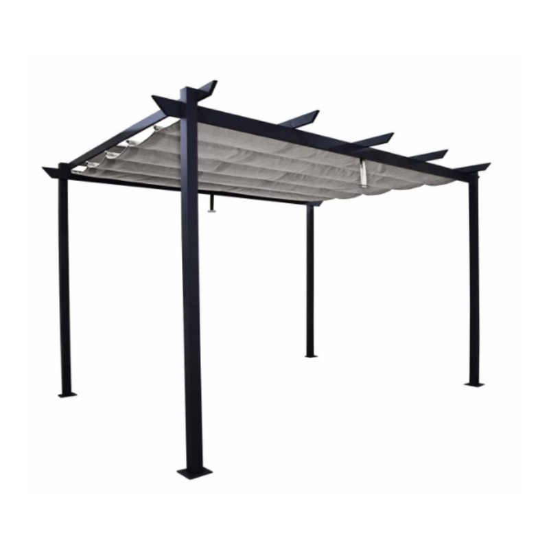 Omega Self-Supporting Pergola, Anthracite Grey Aluminium 2.85X4 m