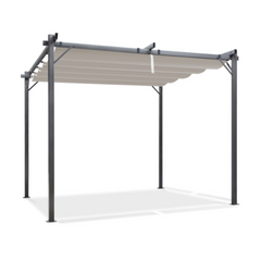 Special Edition Pergola with Retractable Roof 3×4 m and 4 Blinds, Taupe