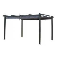 Aluminium Pergola with Retractable Roof – 3 x 4 m – Anthracite Grey