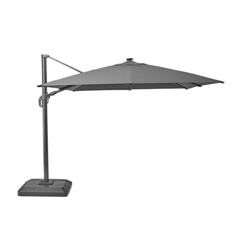 NATERIAL Sonora Rectangular Cantilever Parasol, Grey, L.391 x W.282 cm