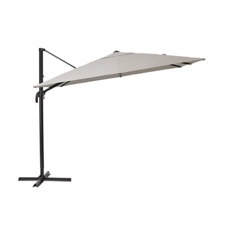 NATERIAL Aura Square Cantilever Parasol, Taupe, L.286 x W.286 cm