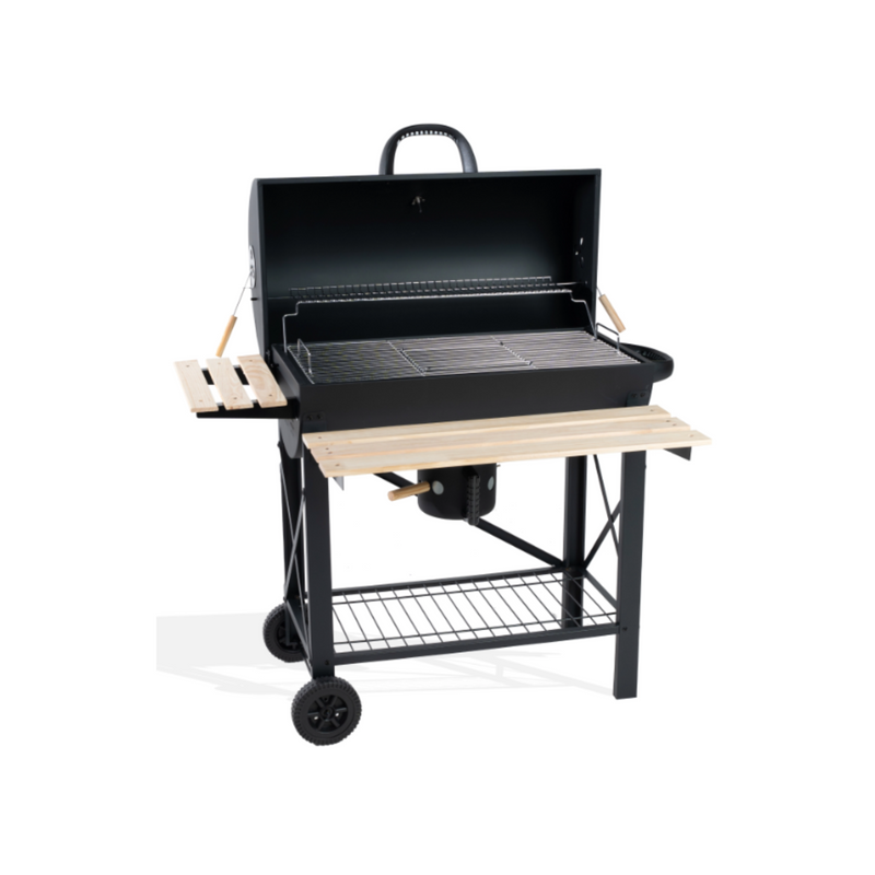XXL Charcoal Barbecue with Lid | American Charcoal Grill | Outdoor Barbecue with Grate