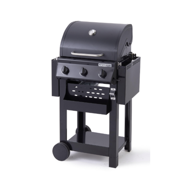 Gas Barbecue – 114 x 55 x 114 cm – NATERIAL Alton, 3 Burners, Black