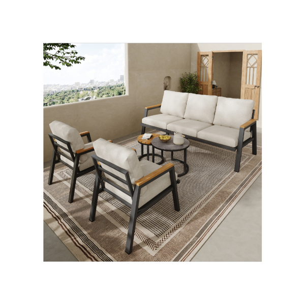 Modular Galvanised Steel Garden Set, 5 Seater