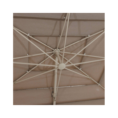 Hespéride Melhia Rectangular Multi-Canopy Cantilever Parasol, Linen 4 x 3m in Aluminium, Steel and Olefin
