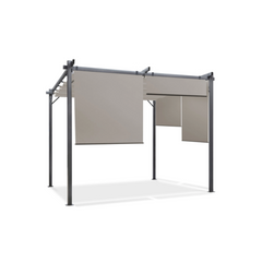 Special Edition Pergola with Retractable Roof 3×4 m and 4 Blinds, Taupe