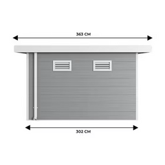 SINTRA Composite Garden Shed – 9 m² Light Grey – Factory Price – CLEARANCE
