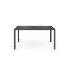MADRID Garden Set, Table 150 cm and 6 Stackable Chairs, Anthracite Grey