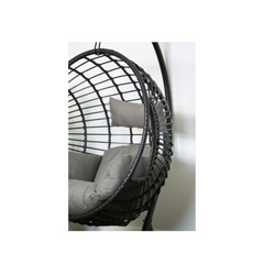 SOUTH BEACH Black Resin Hanging Chair