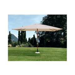 ATTOL Parasol 400×300 cm in Cream Polyester Fabric with Wooden Pole