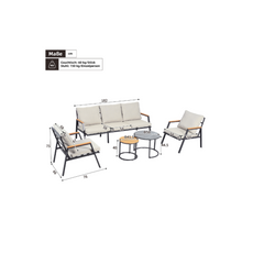 Modular Galvanised Steel Garden Set, 5 Seater